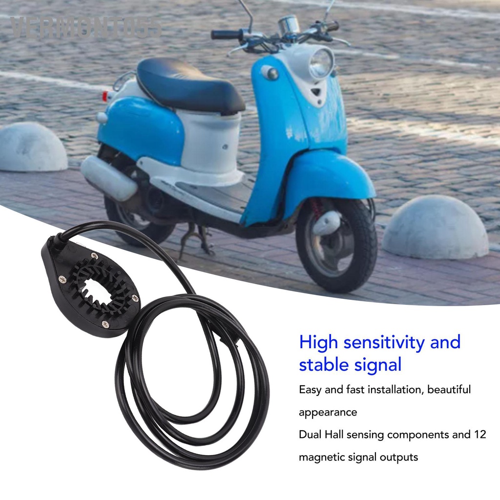 Vermont055 Cảm biến hỗ trợ đạp xe Dual Hall 12 Đầu ra tín hiệu từ tính điện cho