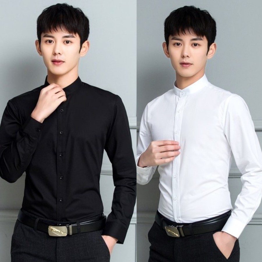 _FREE SHIP 99K_Áo Sơ Mi Cổ Tàu VẢI THÁI BỀN ĐẸP Chống nhăn Chống Xù Áo Sơ mi Cam Kết Giống Hình | BigBuy360 - bigbuy360.vn