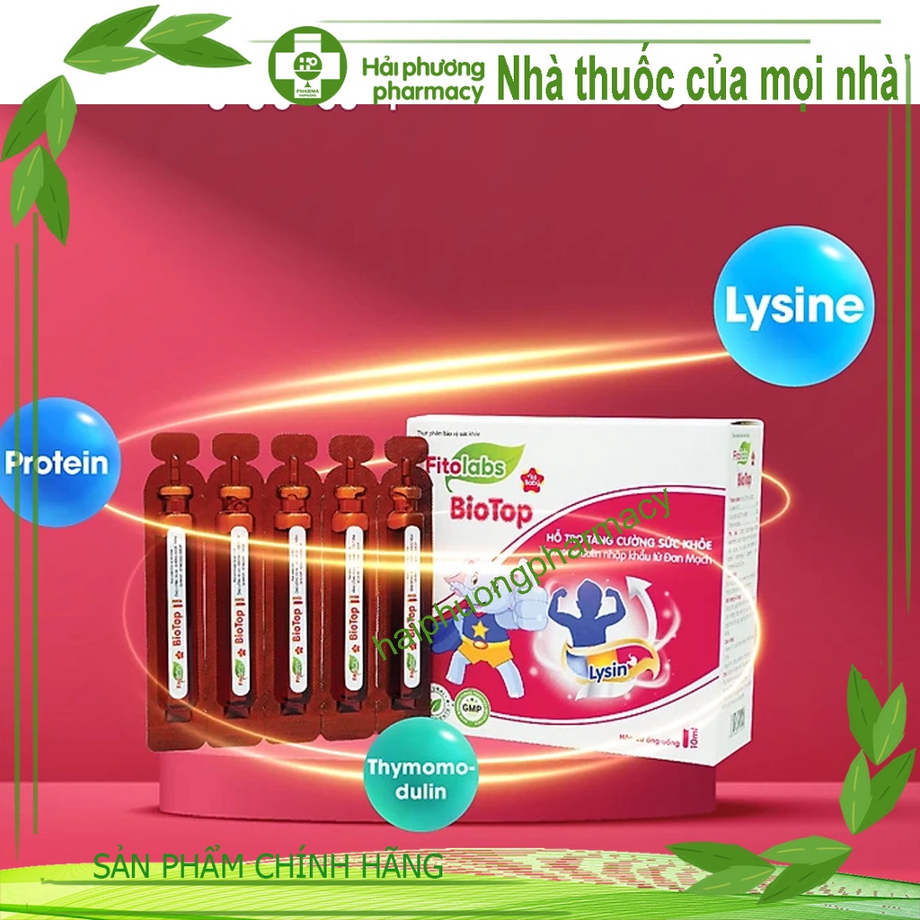 Siro dạng ống uống Fitolabs Biotop giúp bé ăn ngon, hấp thu tốt, tăng sức đề kháng