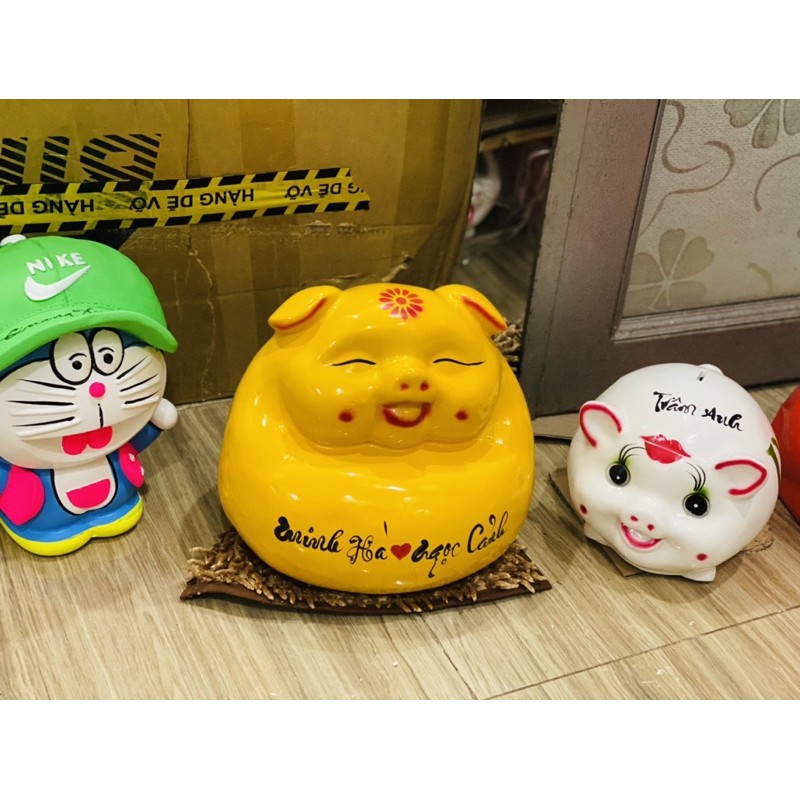 Heo đất tiết kiệm phệ híp to 30x35cm