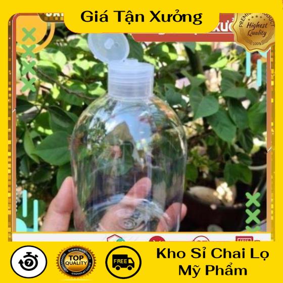 Chai Chiết Mĩ Phẩm ❤ TRÙM SỈ ❤ Chai nhựa pet nắp bật 500ml Thân Lùn đựng gel, chiết mỹ phẩm , phụ kiện du lịch