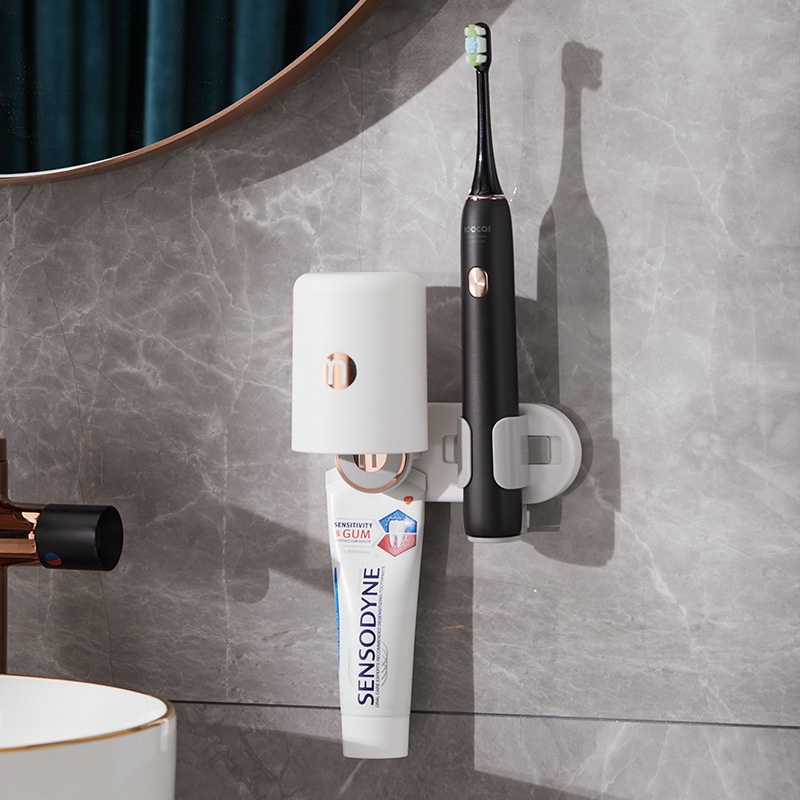 Giá đỡ bàn chải đánh răng / cốc súc miệng TAILI tự động gắn tường không cần khoan lỗ an toàn dễ gắn