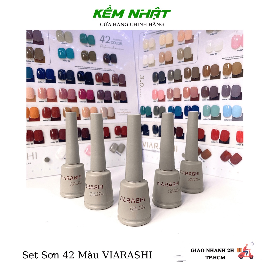 Set Sơn Gel 42 Màu VIARASHI 2 Phiên Bản 2.0 vs 3.0 - Tặng kèm bảng màu và base top