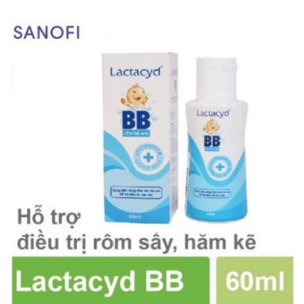 Sữa tắm trẻ em Lactacyd BB - Dùng cho trẻ bị rôm sẩy, hăm kẽ. Giúp nuôi dưỡng cho làn da bé luôn mềm mịn (Chai 60ml)