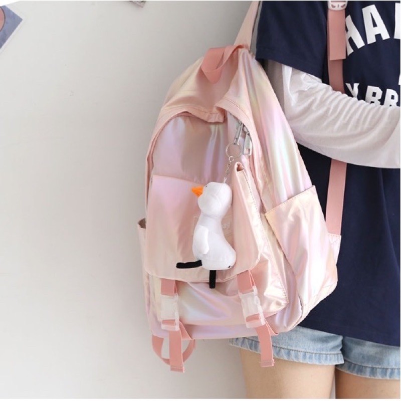 Balo Thời Trang Nữ Đi Học Nhũ Bóng Fashion Bag