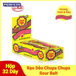 Rẻ nhất shopee Kẹo Dẻo Chua Cầu Vồng Chupa Chups Hộp 32 Dây Date T10/2022