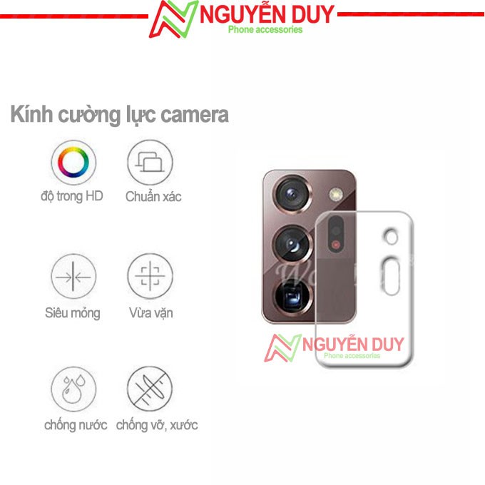 [Kính+Camera] Kính cường lực Samsung Note 20 Full màn hình 9D + kính cường lực camera Samsung Note 20