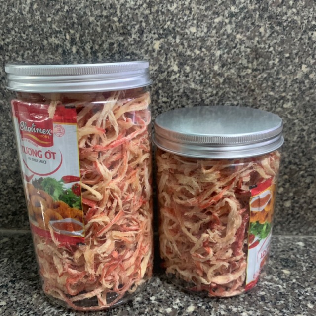 75k/hũ pet 200gr mực hấp nước dừa