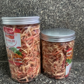 75k/hũ pet 200gr mực hấp nước dừa