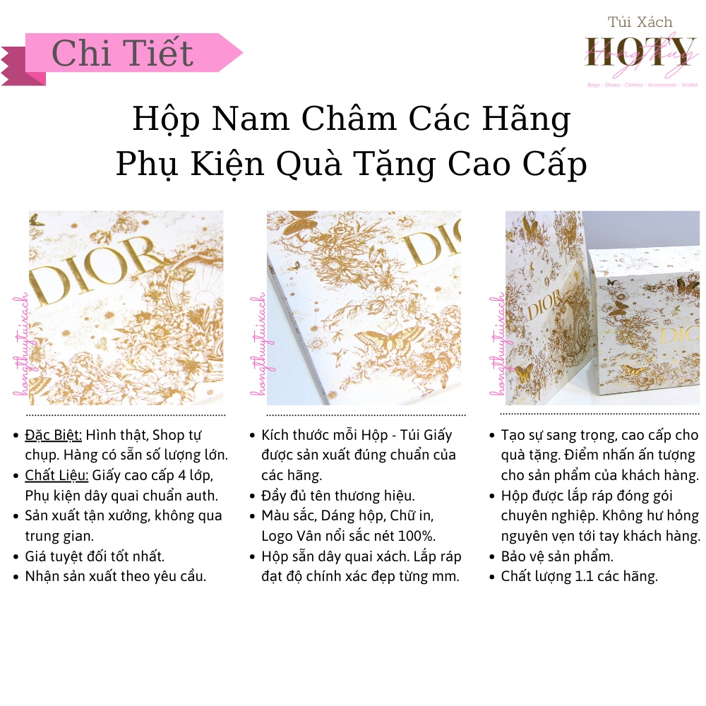 Túi Giấy Các Hãng Di or Vip Chữ Vàng Bảng Giới Hạn Nguyên Bản Gốc Cao Cấp