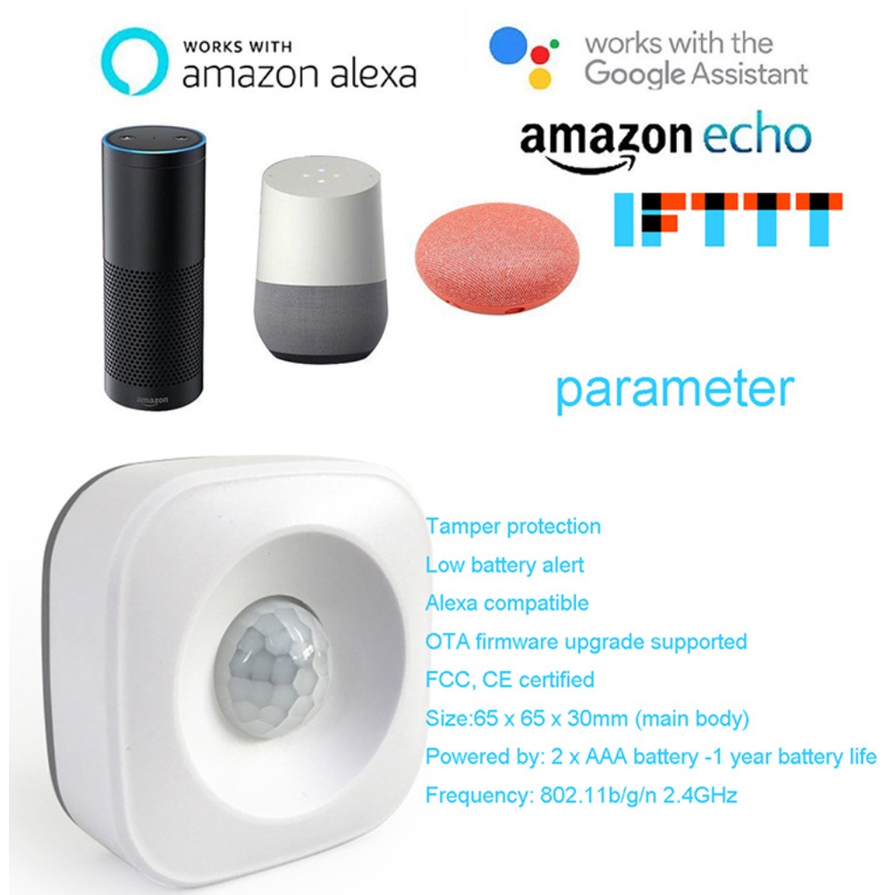 Coza Máy Dò Tuya Cảm Biến Chuyển Động Không Dây Cảm Biến Pir Thông Minh Wifi Hẹn Giờ Cho Gia Đình Tuya Alexa