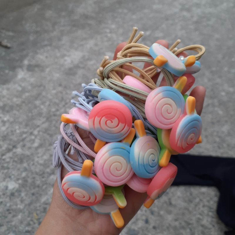 Dây cột tóc hình que kem kute