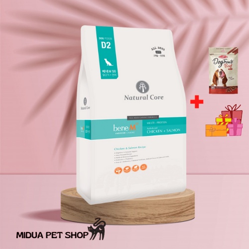 10kg Thức ăn cho chó thịt gà và cá hồi NATURAL CORE BENE M50