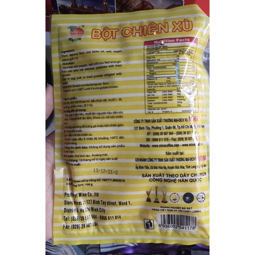 Bột chiên xù Panko Quả đào Mina 100g