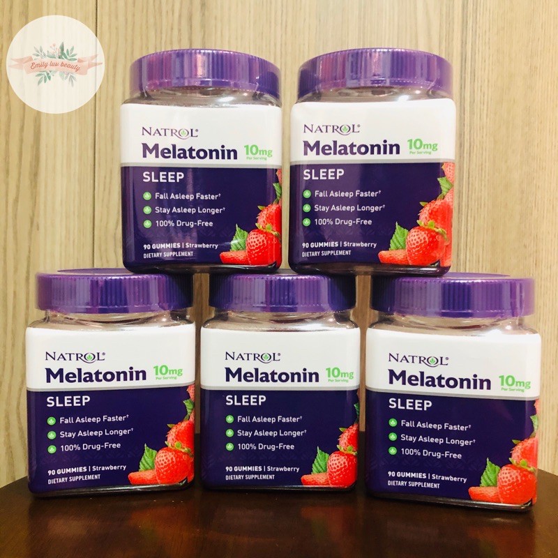 Kẹo dâu hỗ trợ giấc ngủ Natrol Melatonin | BigBuy360 - bigbuy360.vn