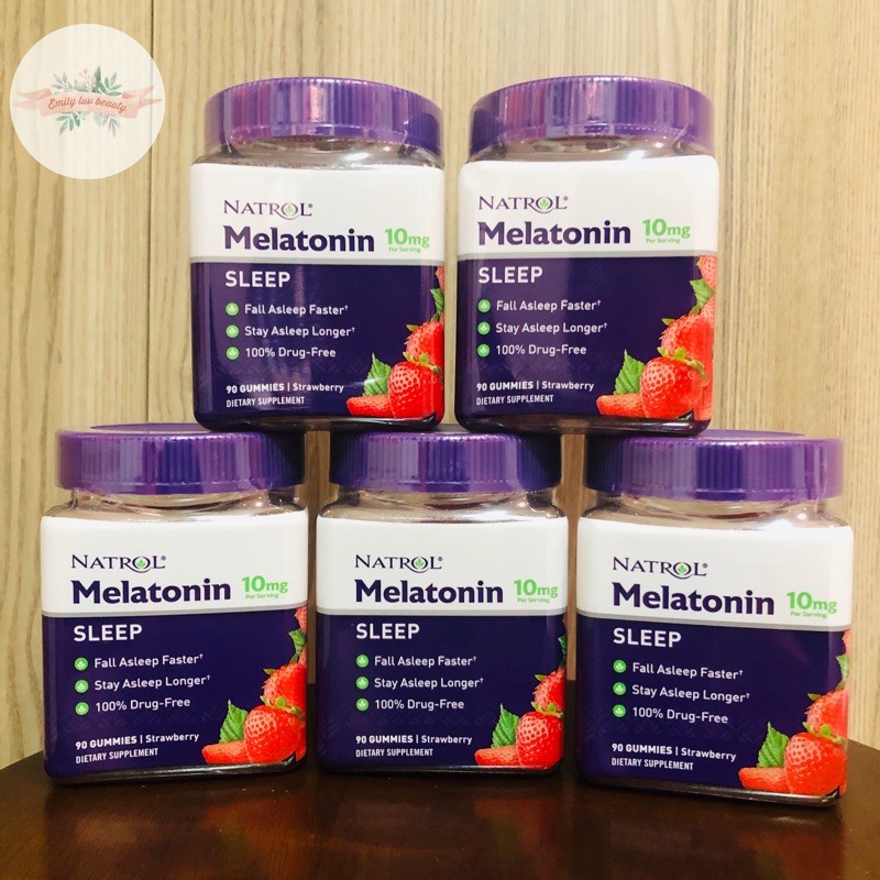 Kẹo dâu hỗ trợ giấc ngủ Natrol Melatonin