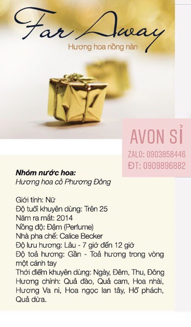 Xịt toàn thân Far Away Avon