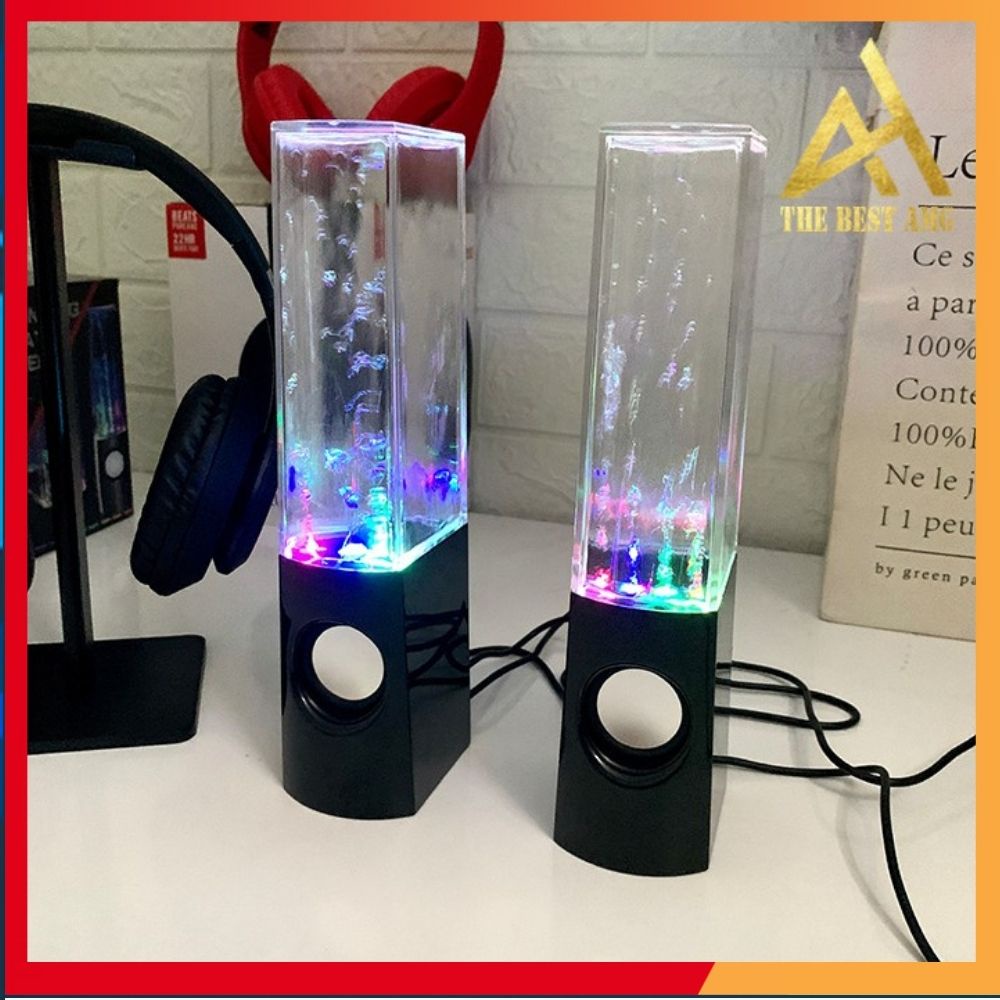 Loa Máy Vi Tính Bluetooth PC Laptop Đèn LED 7 Màu 3D Phun Nước Theo Điệu Nhạc - Loa nghe Nhạc Để Bàn Có Dây Mini