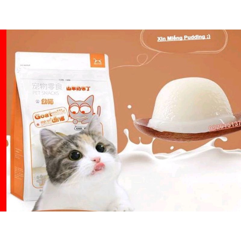 1 túi 15 viên Pudding sữa dê bổ sung canxi cho mèo viên 15g