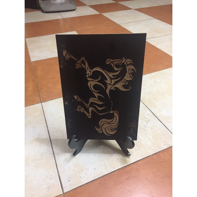 Chân giá để đĩa trang trí bằng gỗ