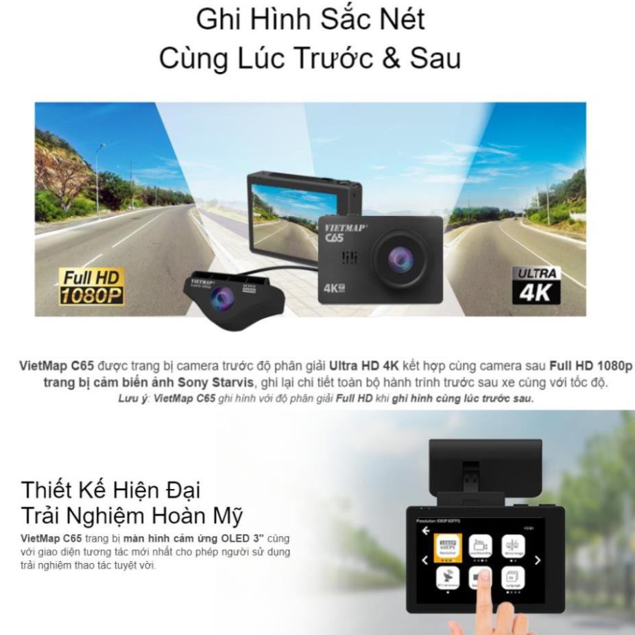 Camera Hành Trình Vietmap C65 (Tặng Kèm Thẻ 32Gb)