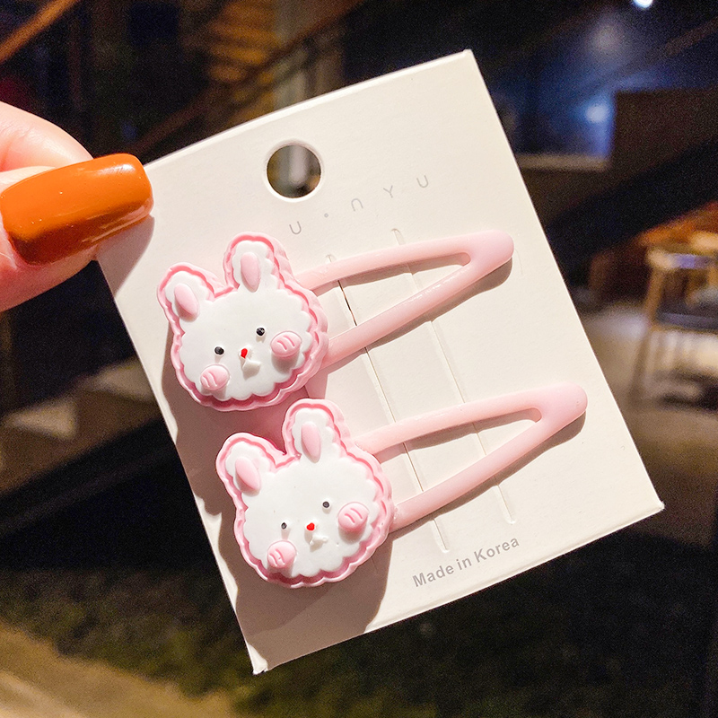 Bộ Kẹp Tóc Họa Tiết Hoạt Hình Kiểu Hàn Quốc Xinh Xắn Đáng Yêu