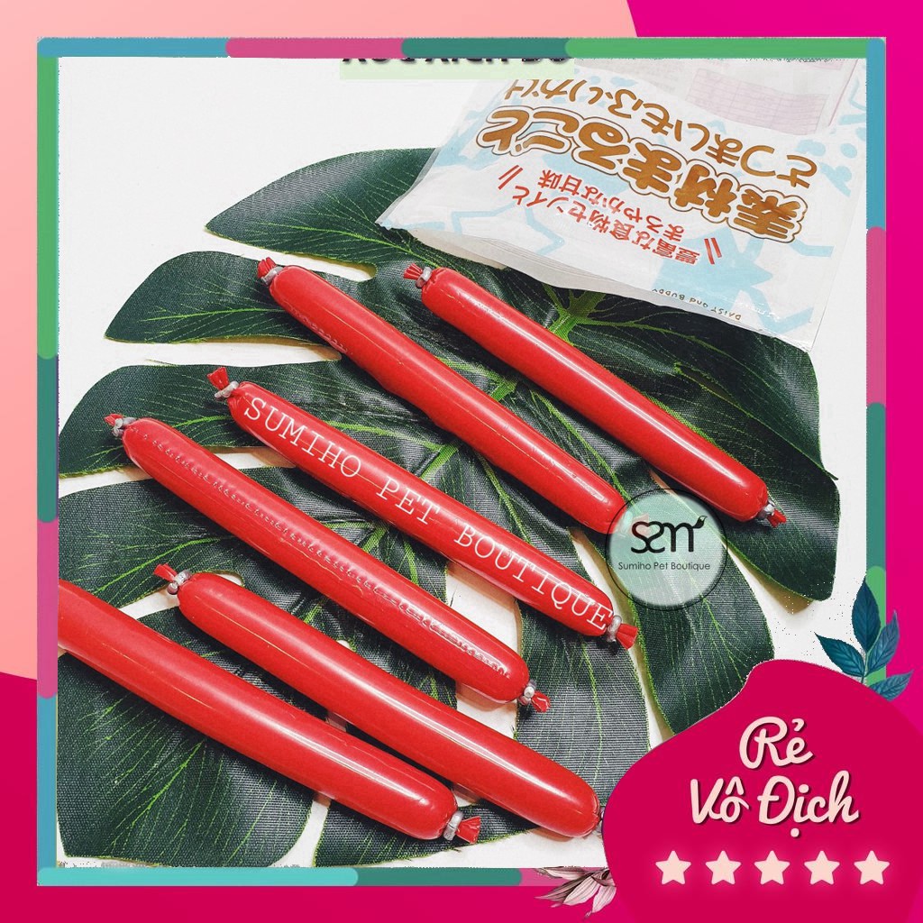 [DHTN] Xúc xích cho chó hương vị thịt bò Sumiho (Bịch 6 cây 100gr) Bánh thưởng cho chó mèo thú cưng