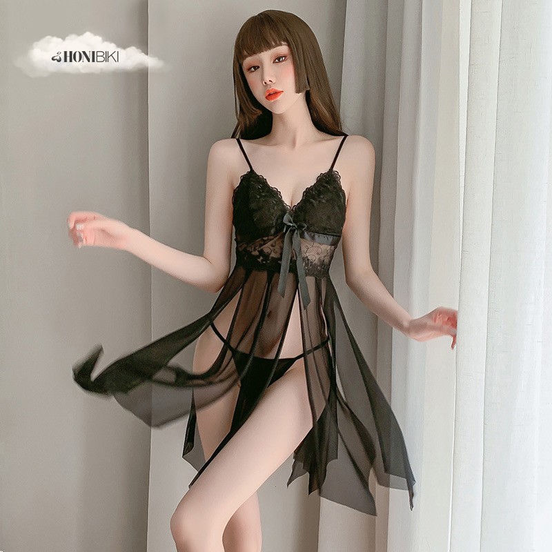 Đầm ngủ Sexy - Váy ngủ xẻ mảnh gợi cảm nóng bỏng dành cho nữ HONIBIKI Mã VN09 | BigBuy360 - bigbuy360.vn
