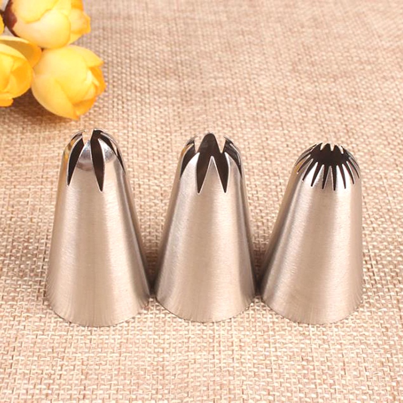 Set 2 Đầu Bắt Kem Trang Trí Bánh Bằng Thép Không Gỉ