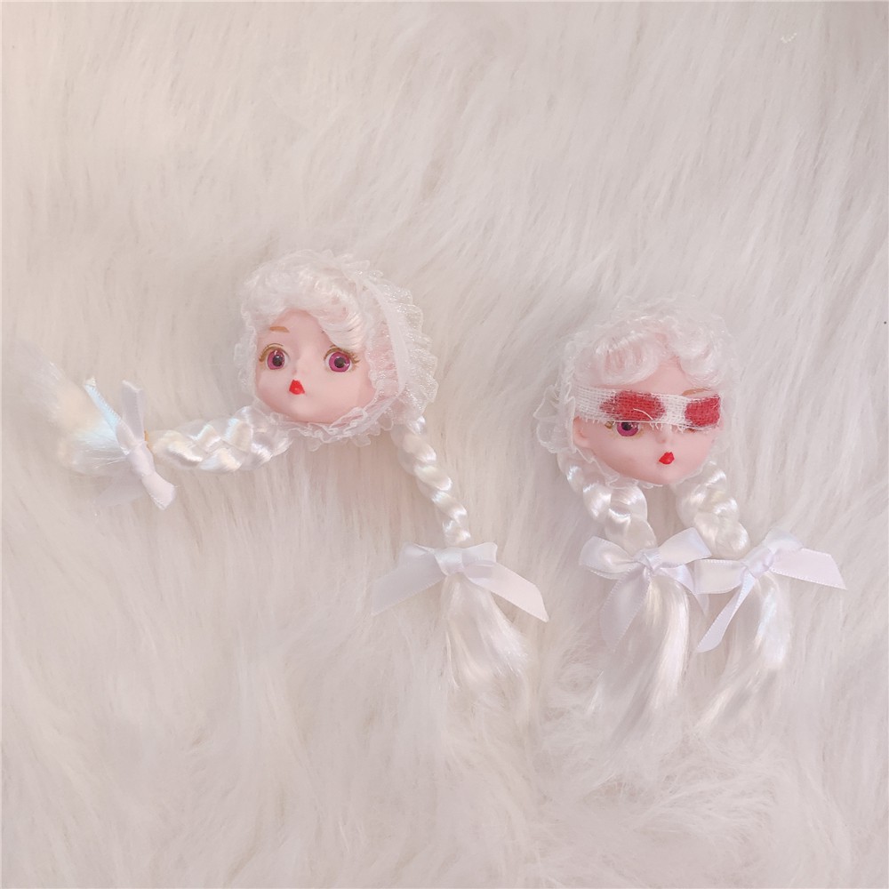 Bad Kẹp Tóc Ren Cài Tóc Hình Đồng Phục JK Kinh Dị Thủ Công Hai Cách Sử Dụng Với Máu