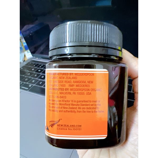 Mật ong Manuka wedderspoon KFACTOR 16