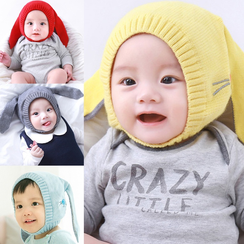 Mũ Trùm Tai Dày Dặn Giữ Ấm Thiết Kế Tai Dài Dễ Thương Dễ Phối Đồ