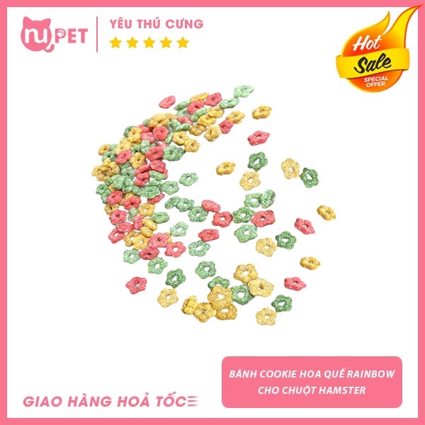 Snack cho chuột Hamster - Bánh cookie hoa quế Rainbow