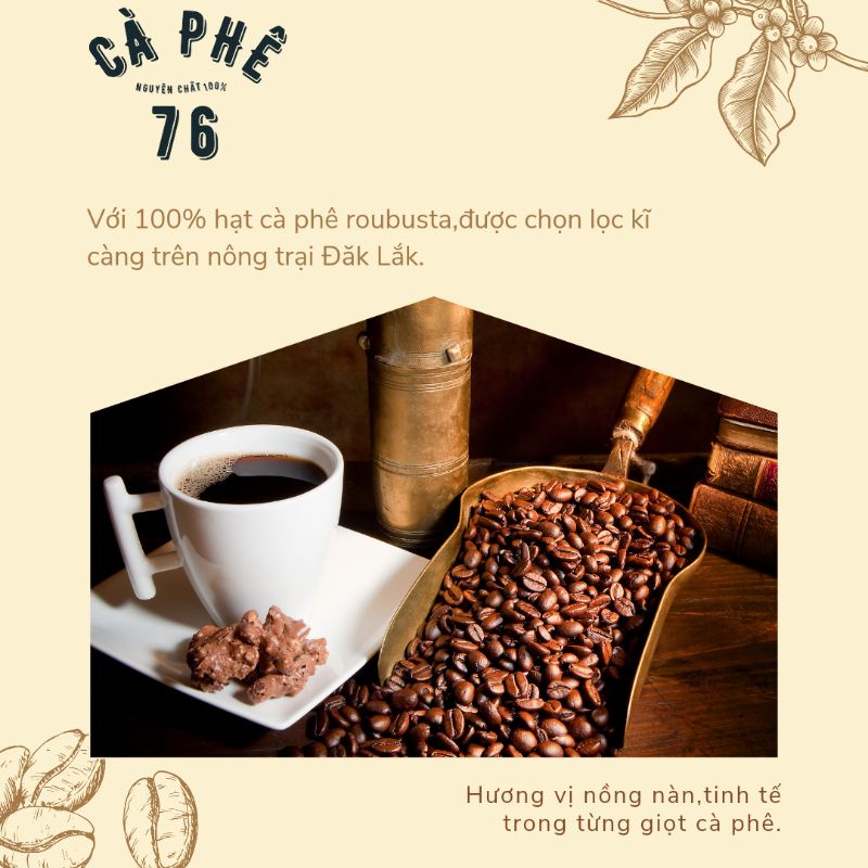 Muỗng Cafe, cafe nguyên chất cà phê Đắc Lắc nguyên chất Rubusta rang xay mùi vị tự nhiên không phẩm không chất bảo quản