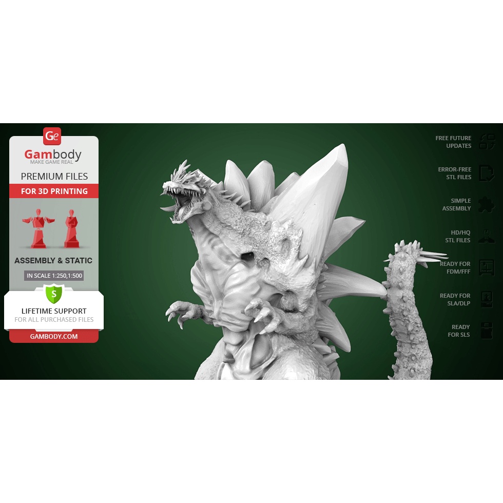File in 3D Space Godzilla