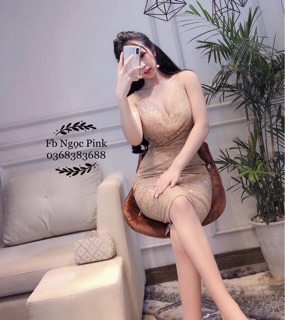 Váy nhũ đá cổ đổ sang chảnh