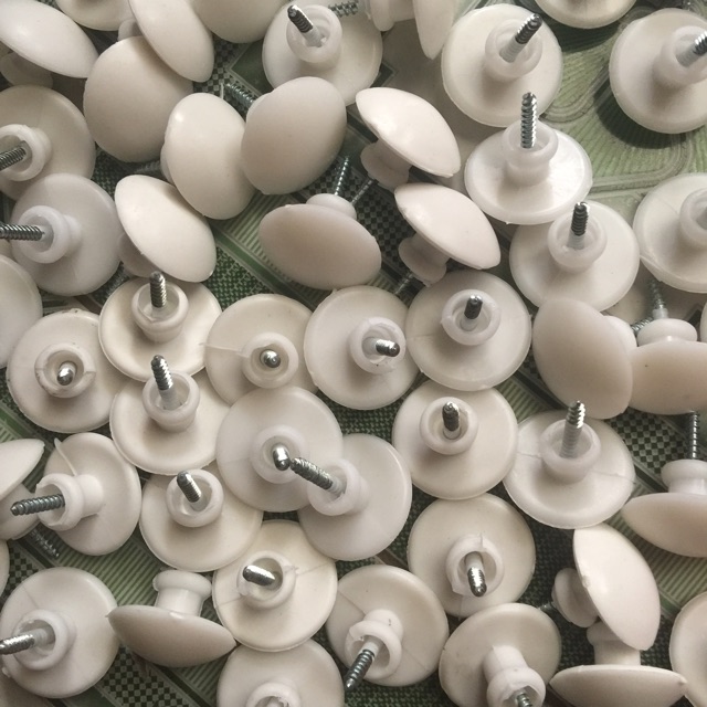 1 đôi Núm vén rèm hình nấm trắng