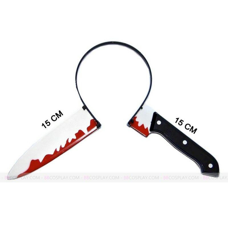 Cài tóc dao, ống tiêm độc lạ hóa trang Halloween