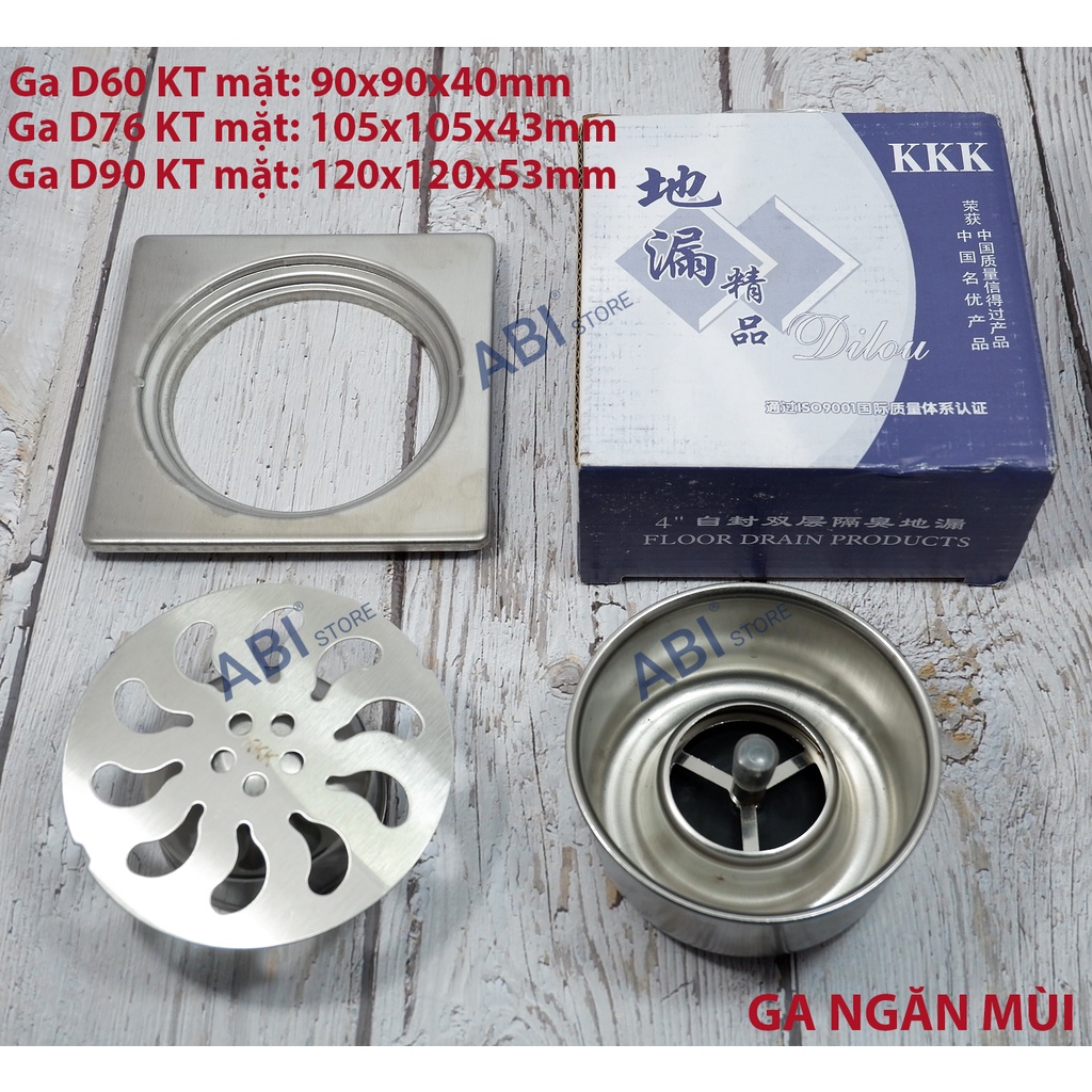 GA THOÁT SÀN KKK CHỐNG MÙI D60,D76,D90 INOX CAO CẤP GIÁ RẺ HÀ NỘI