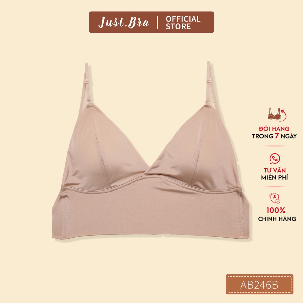 Áo ngực Just Bra dây lưng mảnh trễ sâu, mút áo mỏng, hở lưng AB246B
