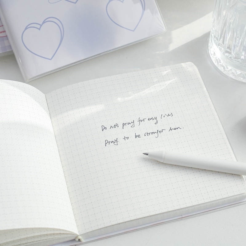 Sổ Tay Vuông Sổ Bullet Journal Ruột Caro Bìa Bọc Plastic Phong Cách Highteen Mẫu 2022ii