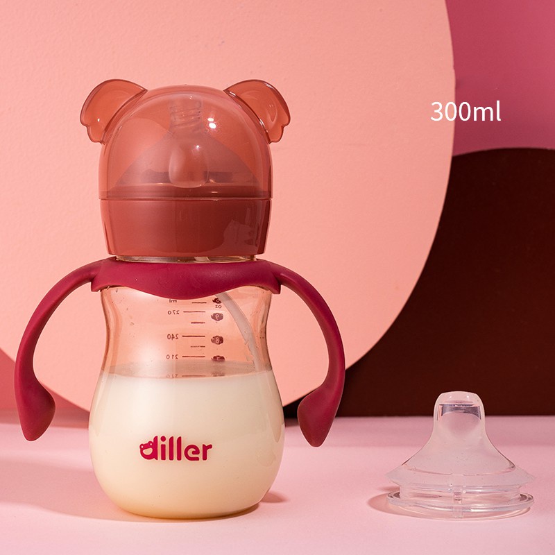 Cốc Uống Sữa Diller D-P4006 Bằng Nhựa Ppsu Không Chứa Bpa Cho Bé 300ml