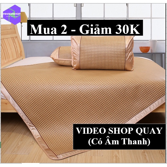 Chiếu điều hoà sợi mây gấp gọn phù hợp với nhiều mục đích khác nhau, Chiếu ngủ văn phòng 2 người mùa hè, Chiếu tre