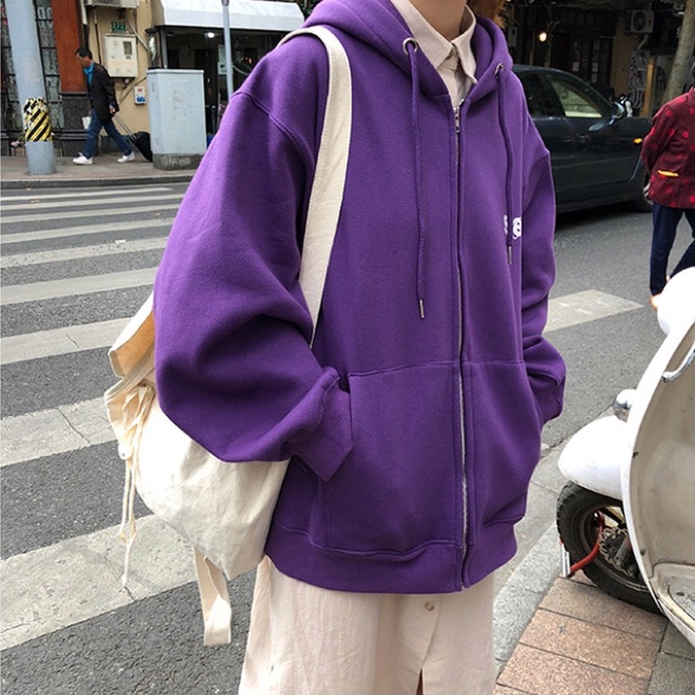 Áo khoác hoodie See oversize nỉ bông có nón chất dày dặn phong cách ulzzang