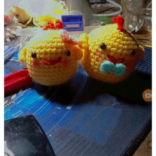 Gà handmade , gà trống và gà mái.