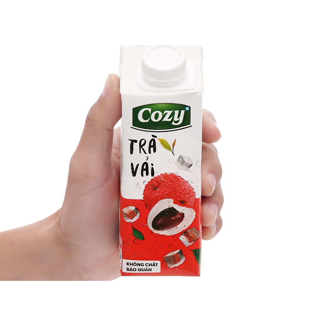 Trà vải/ đào/ tắc mật ong COZY hộp 225ml / Trà sữa Cozy Matcha Moment hộp 225ml