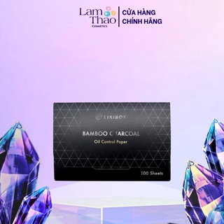 Giấy Thấm Dầu Than Hoạt Tính Tre Lixibox Bamboo Charcoal Oil Control Paper 100 Miếng