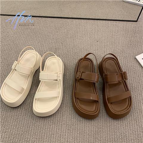 Giày Sandal Đế Dày Thời Trang Mùa Hè Phong Cách Pháp Hàng Mới 2022 Dành Cho Bạn Nữ