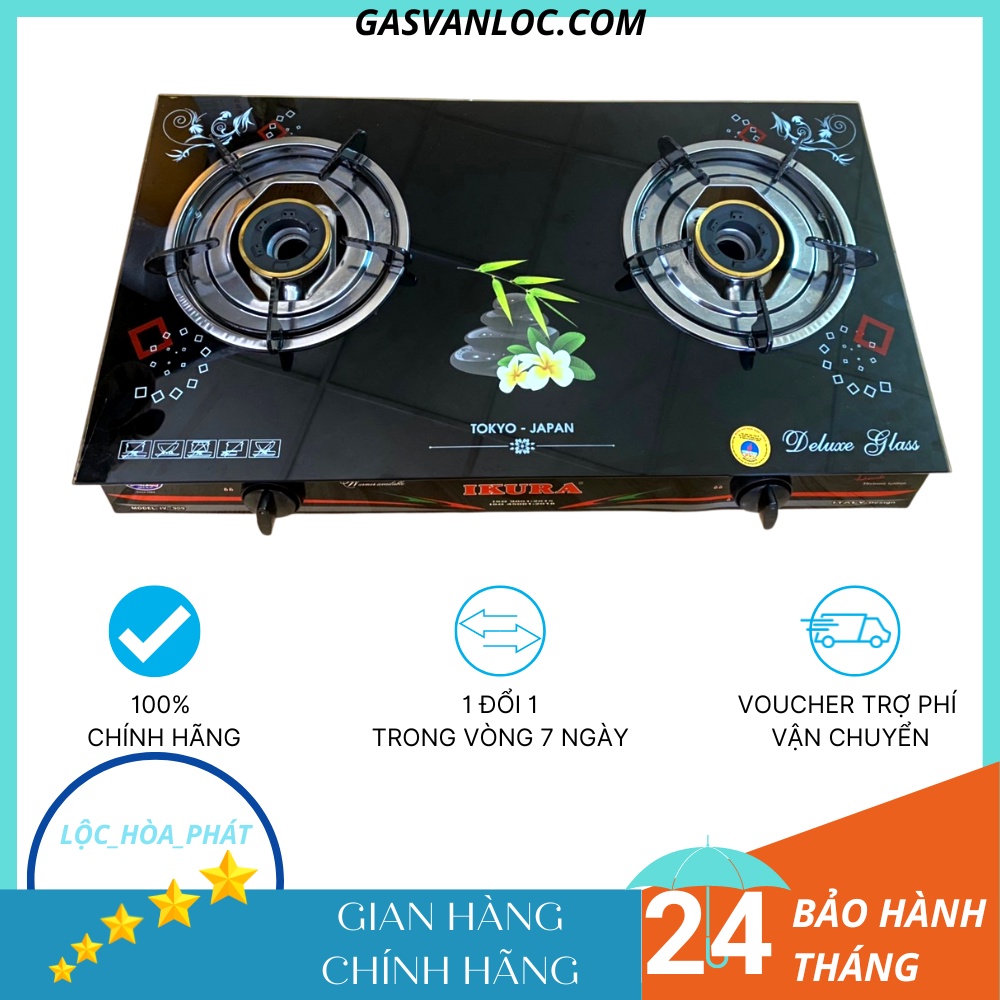 Bếp Ga Đôi Ikura- IV-908 -Tiết Kiệm Ga -Ngọn Lửa Xanh