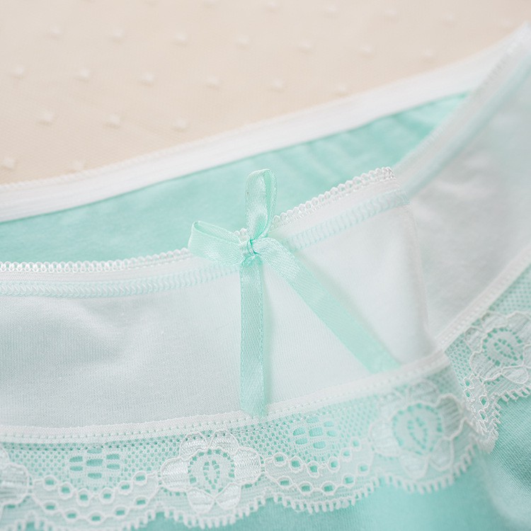 (Chọn màu, che tên) Quần lót nữ quần chip nữ cotton ren siêu trẻ trung dễ thương